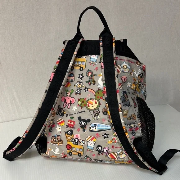 LeSportsac Tokidoki Collaboration Rucksack Colorful Character Print Backpack - Picture 4 of 16